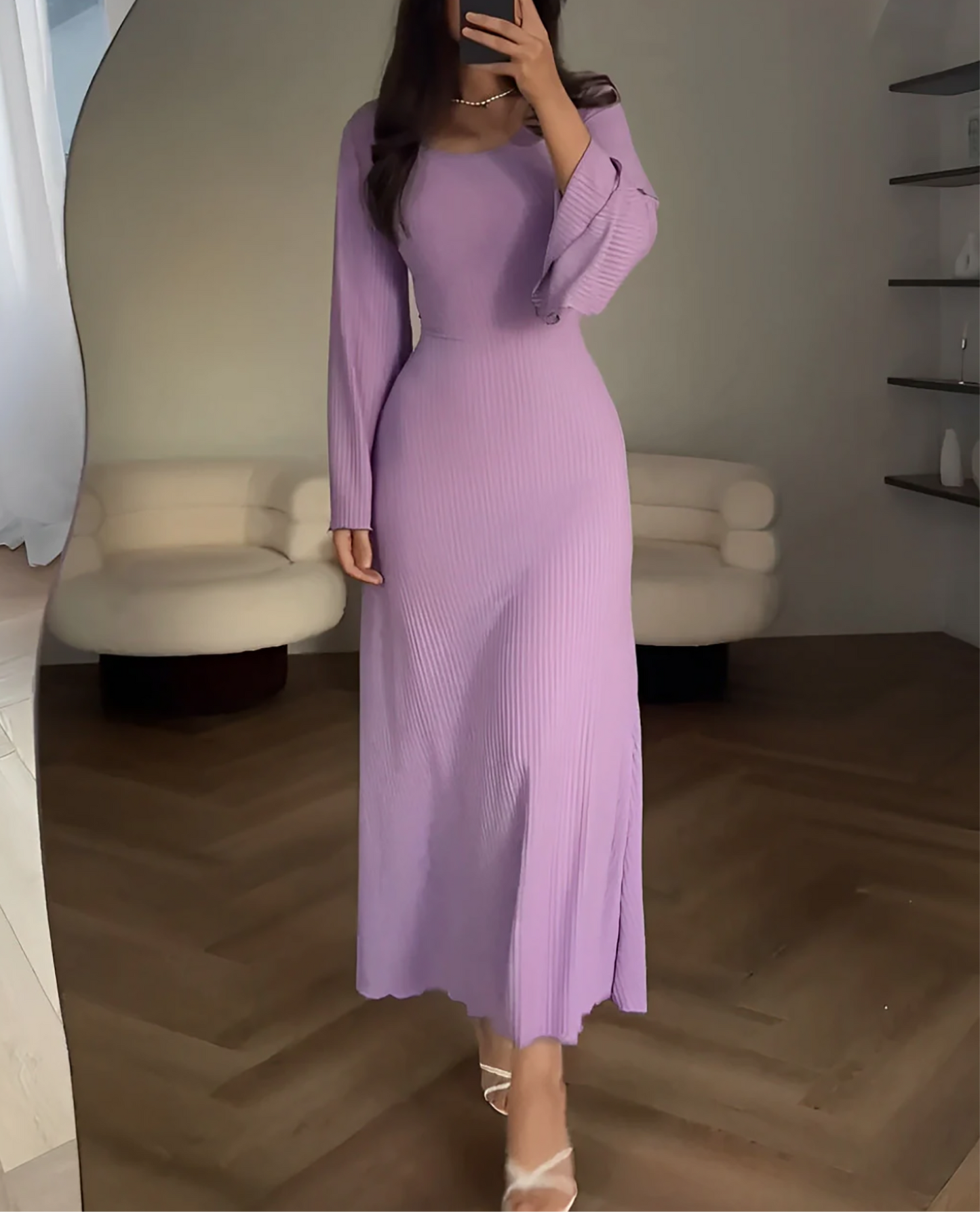 Elegantes Gestricktes Maxikleid