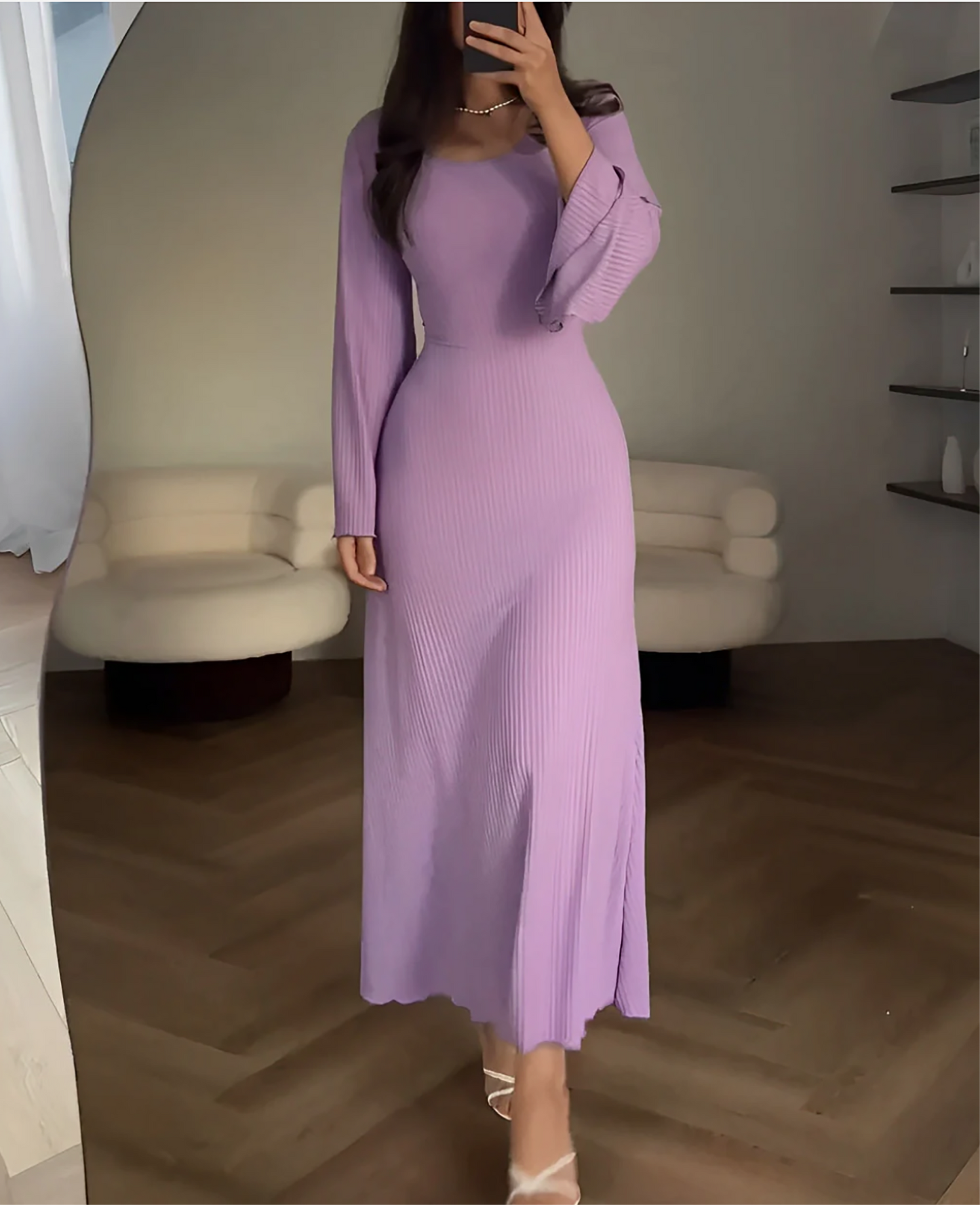 Elegantes Gestricktes Maxikleid