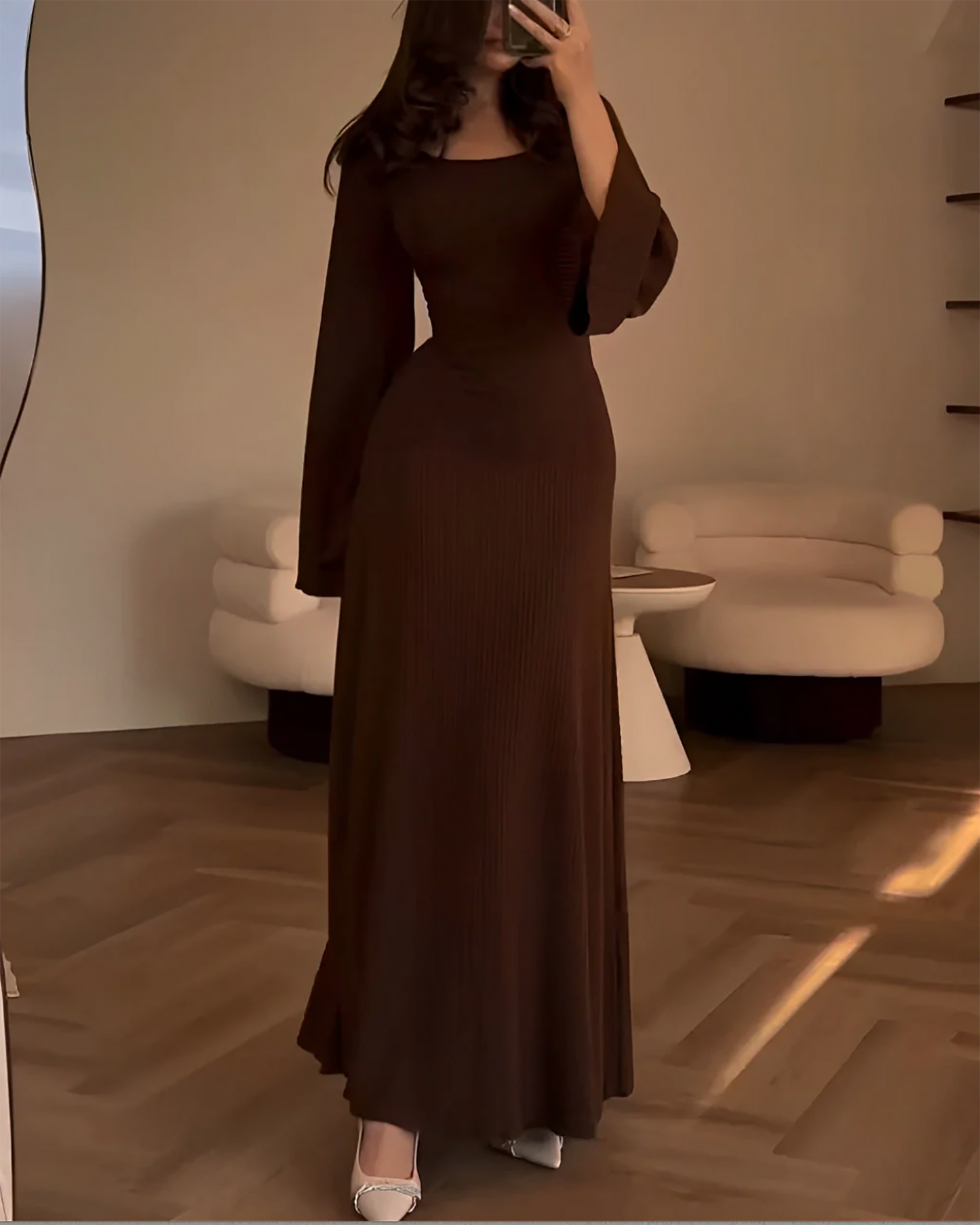 Long brown dress