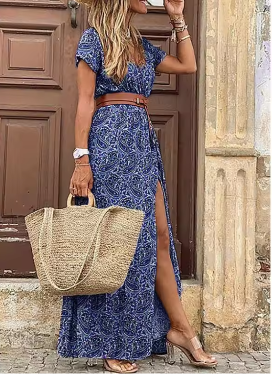 Maxikleid im Bohemian-Print für Damen