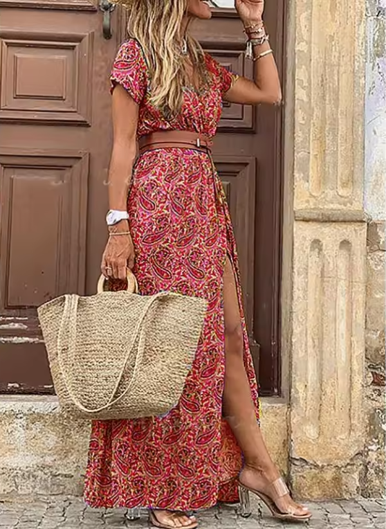 Maxikleid im Bohemian-Print für Damen