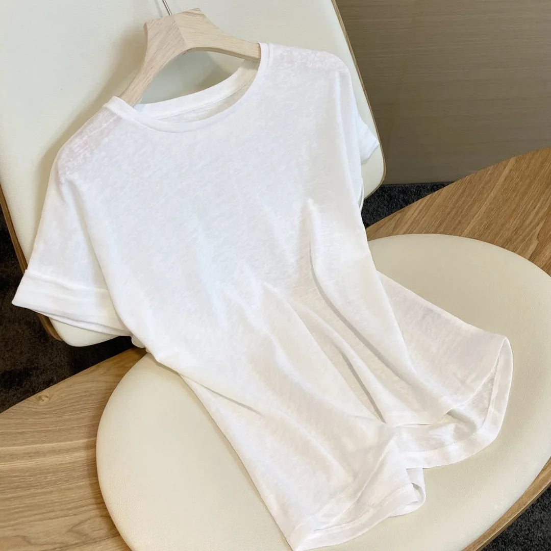 https://ae01.alicdn.com/kf/S7265830ba0044e18b1cf184bb96ea18fw/Minimalist-Crew-Neck-Cotton-Linen-Tees-Tops-Women-Short-Sleeve-Light-Weight-T-Shirt-M-L.jpg
