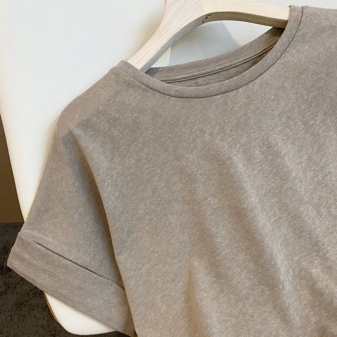https://ae01.alicdn.com/kf/S65a515c7d57d4d4fb7a739f5d0431f0ev/Minimalist-Crew-Neck-Cotton-Linen-Tees-Tops-Women-Short-Sleeve-Light-Weight-T-Shirt-M-L.jpg