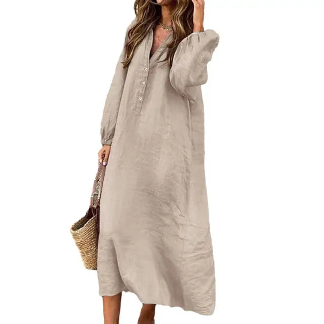 https://ae01.alicdn.com/kf/S071ace5c74d3484e8475bad5763c7de8o/Women-Cotton-Linen-Dress-Soft-Comfortable-Dress-for-Women-Elegant-V-neck-Cotton-Linen-Dress-Breathable.jpg_640x640.jpg